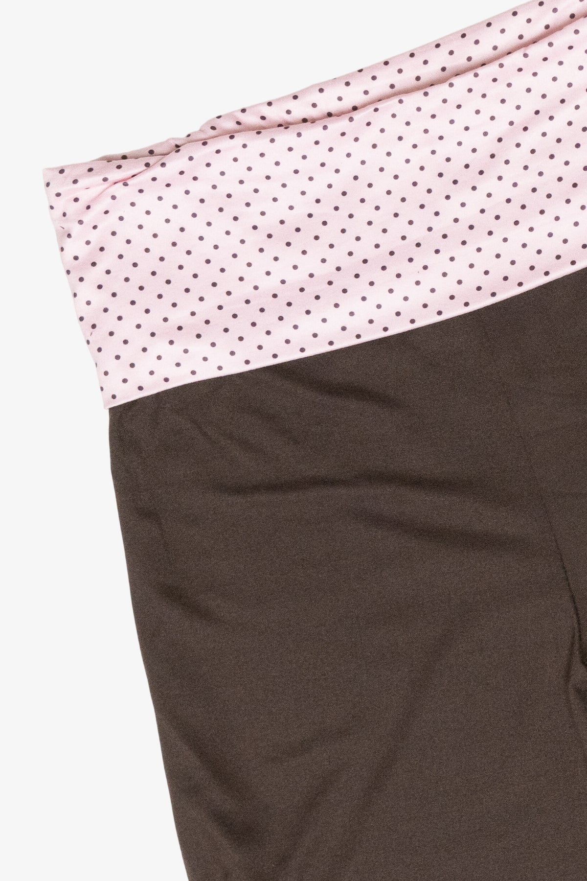 Polka Dot Fold Over Flare Pants