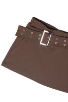 Y2K Asymmetrical Belt Mini Skort