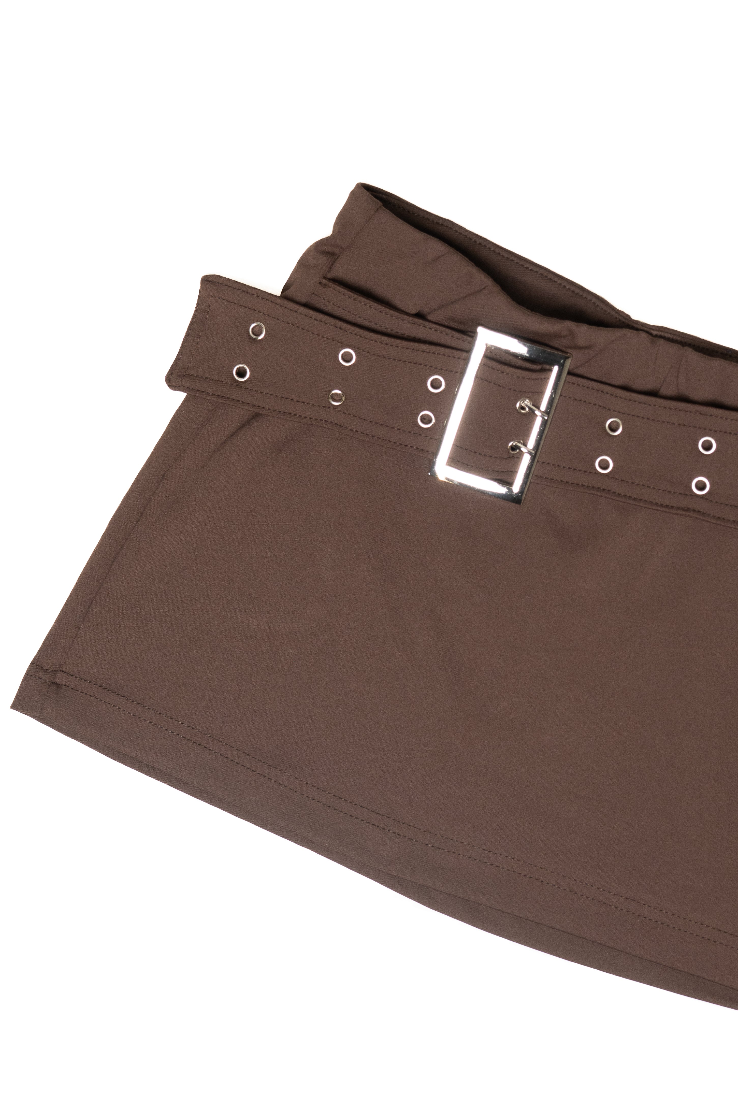 Y2K Asymmetrical Belt Mini Skort