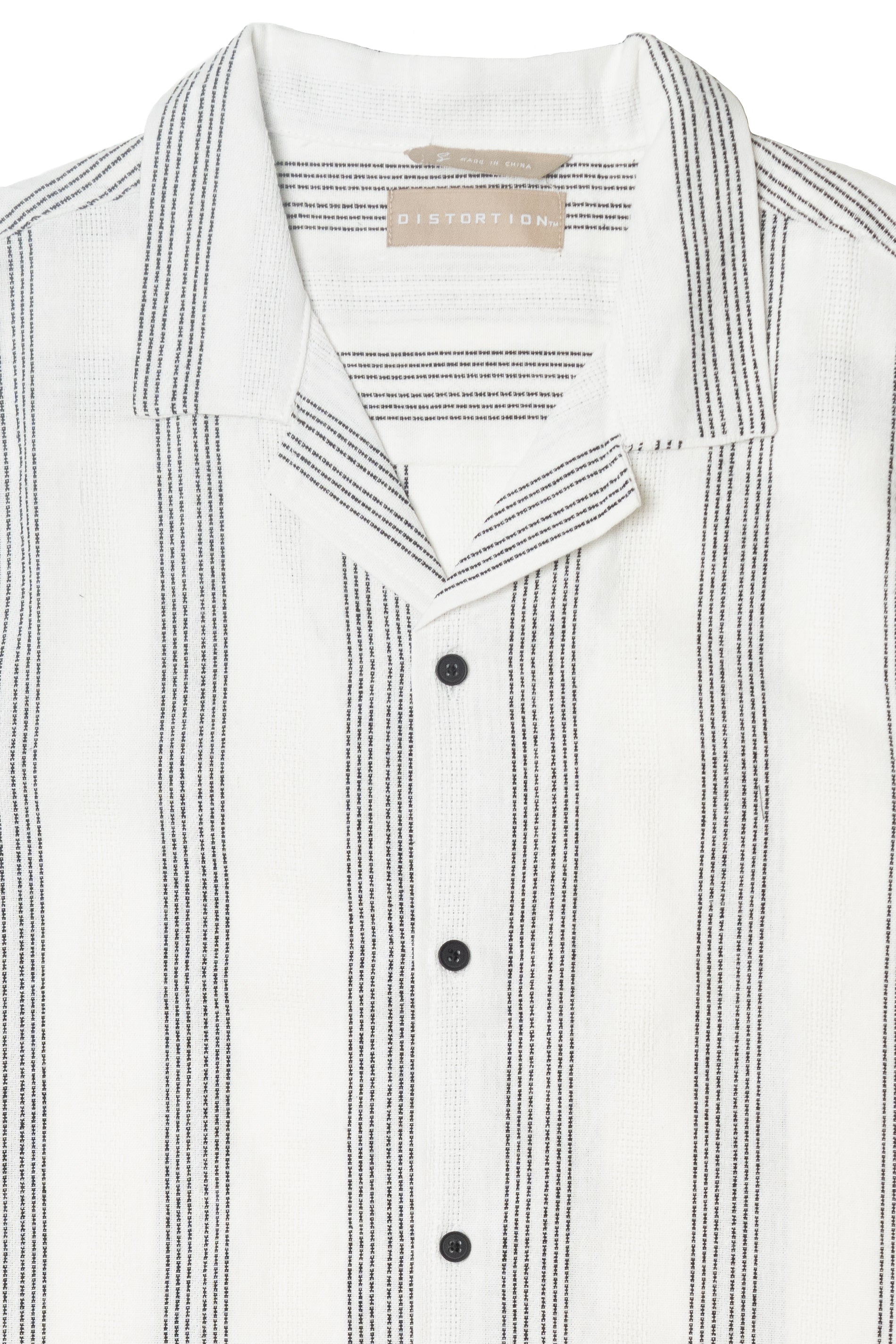 Vertical Stripe Camp Shirt