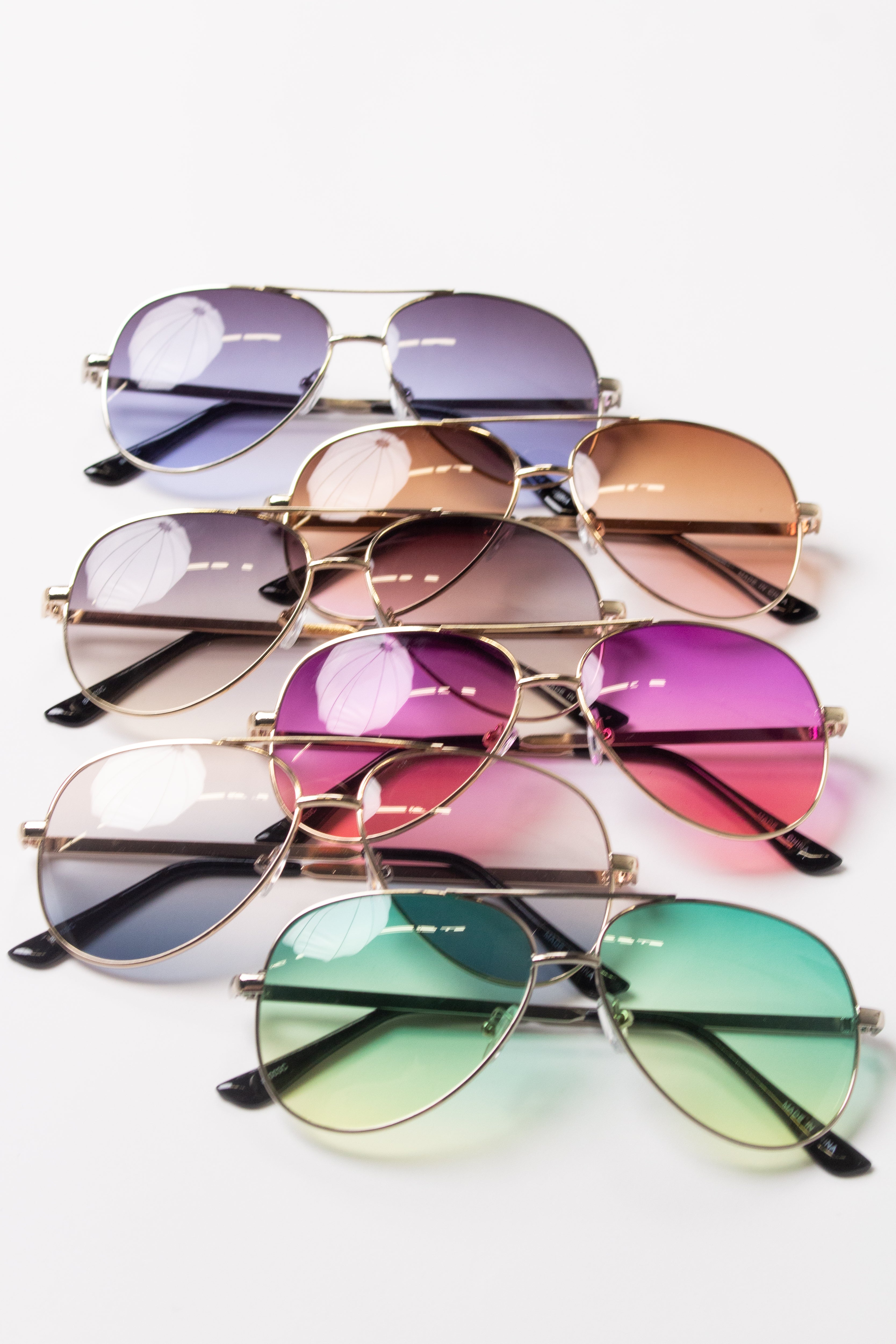 Ombre Lens Metal Aviator
