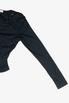 Long Sleeve Studded Wrap Top