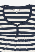 Striped Long Sleeve Babydoll Henley