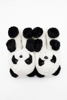 Fuzzy Panda Bear Slippers