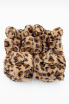 Fuzzy Leopard Bear Slippers