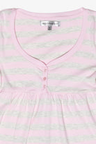Striped Long Sleeve Babydoll Henley