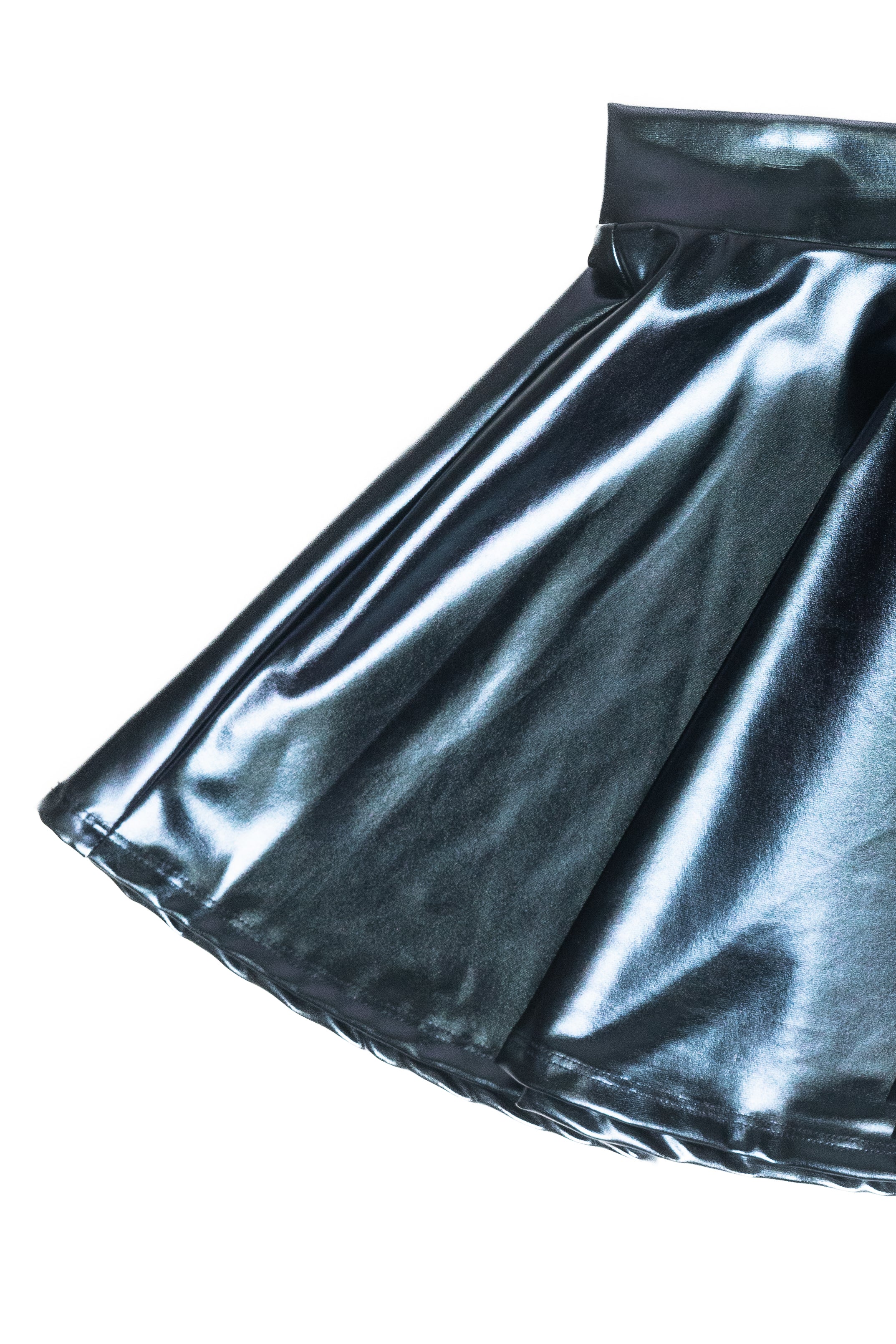 Metallic Circle Swing Skirt