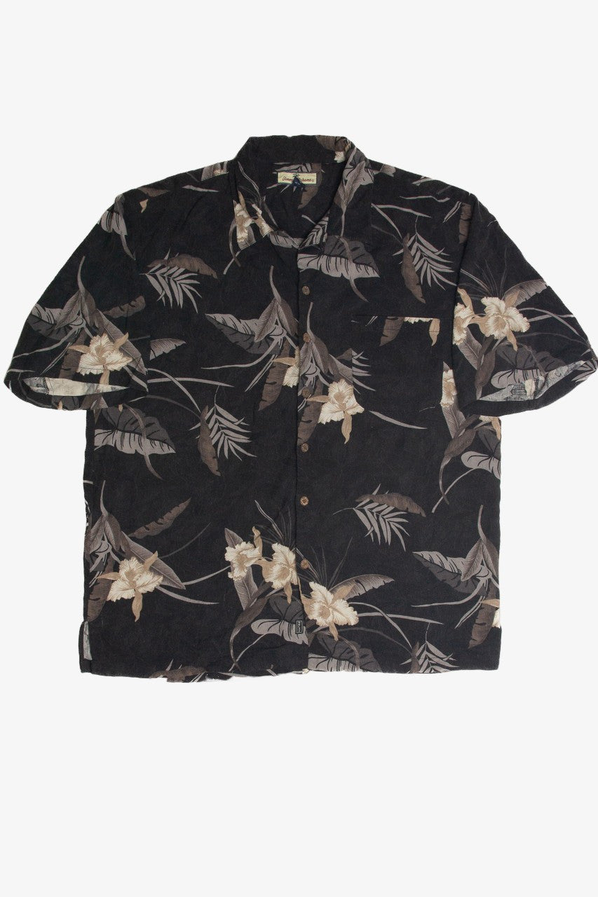 Vintage Dark Silk Hawaiian Shirt