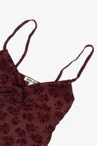 Mesh Flocked Babydoll Cami 