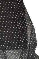 Mesh Dot Fit and Flare Maxi Dress