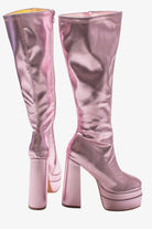 Metallic Pink Chunky GoGo Boots