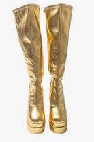 Metallic Gold Chunky GoGo Boots
