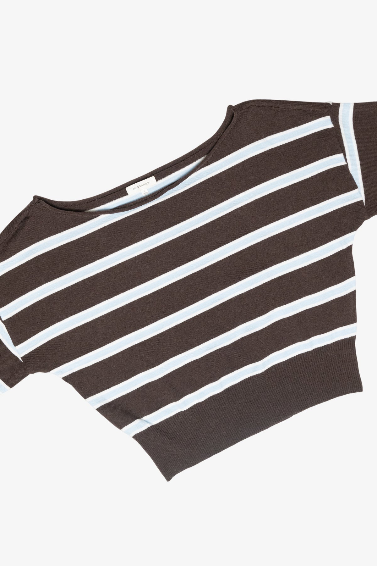 Stripe Ballet Neck Dolman Sleeve