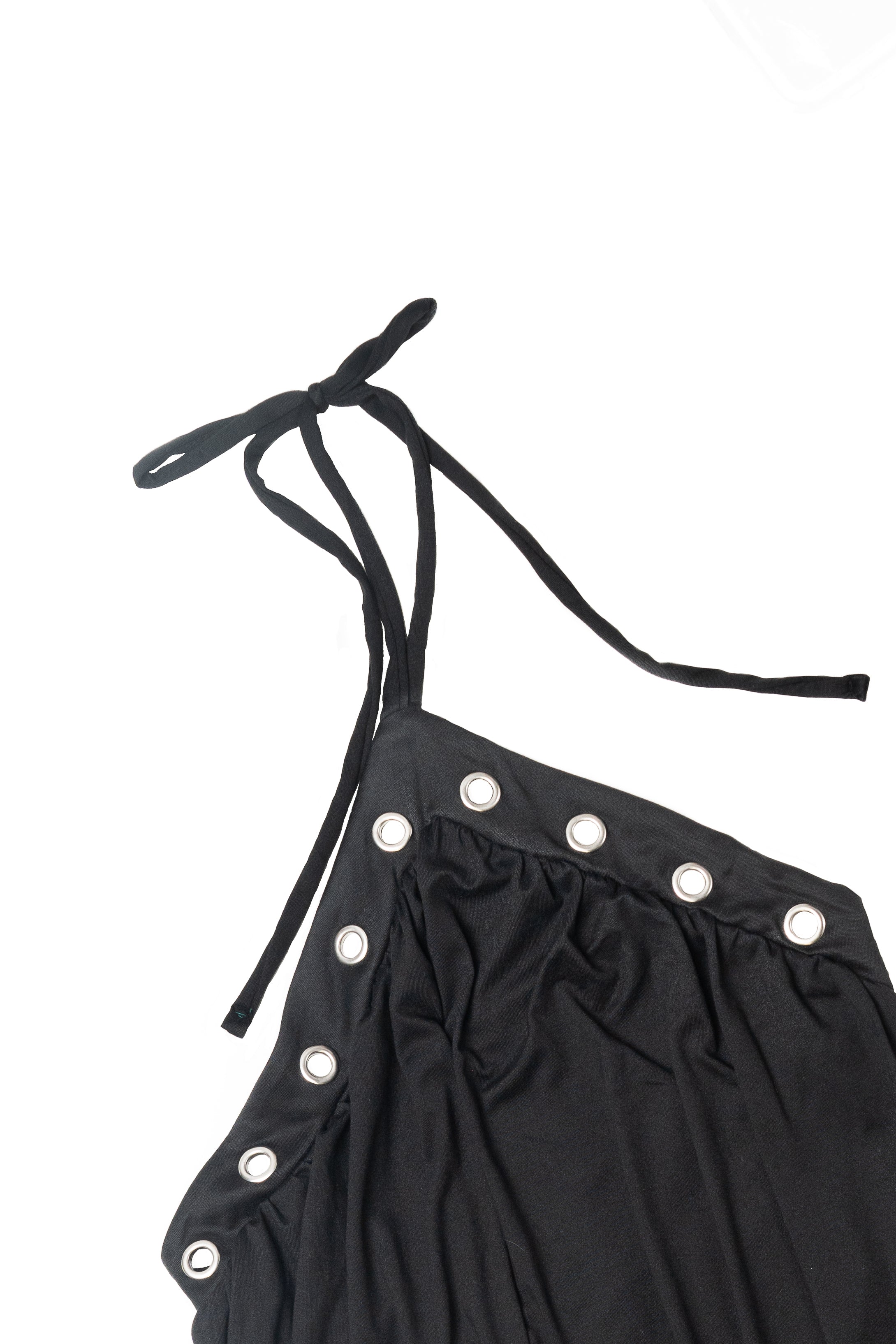 Eyelet Halter Handkerchief Mini
