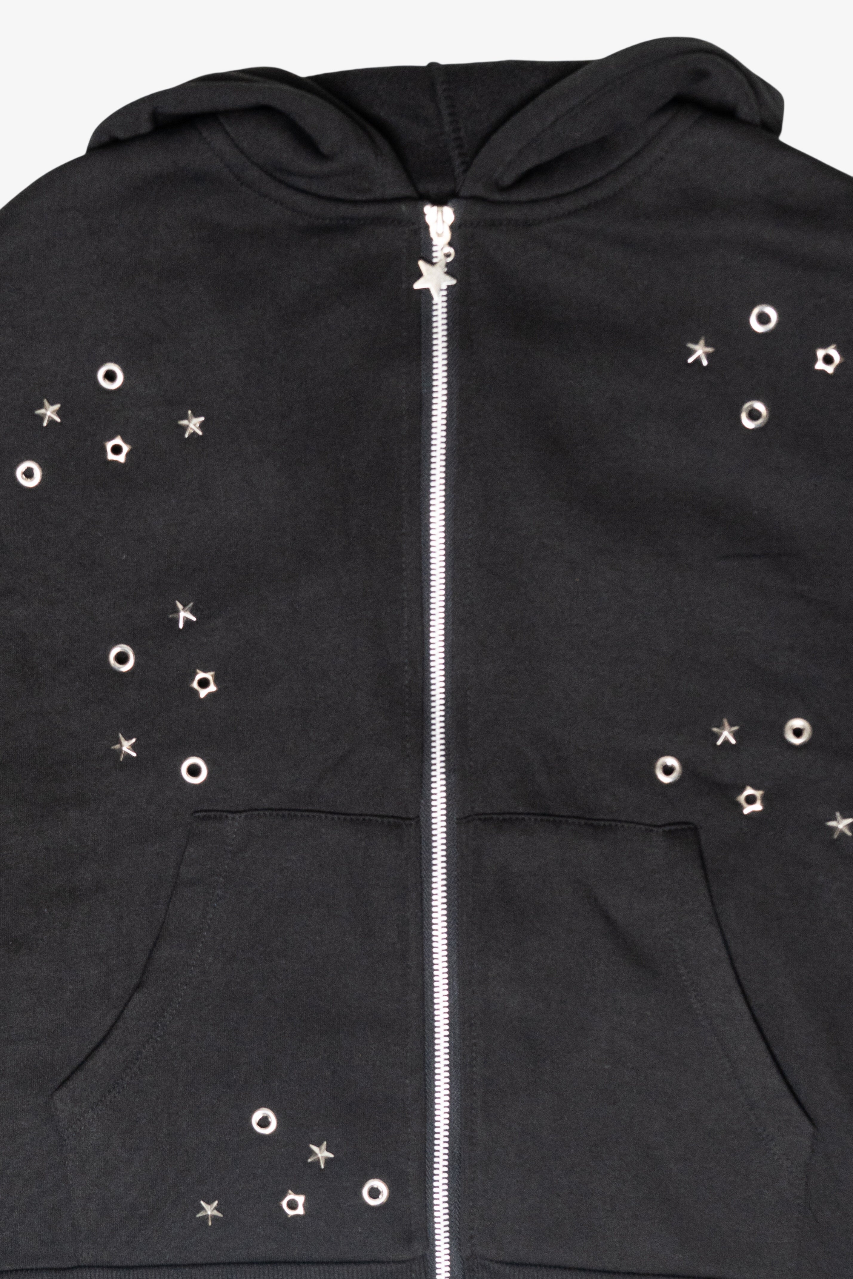 Studded Star Zip Hoodie