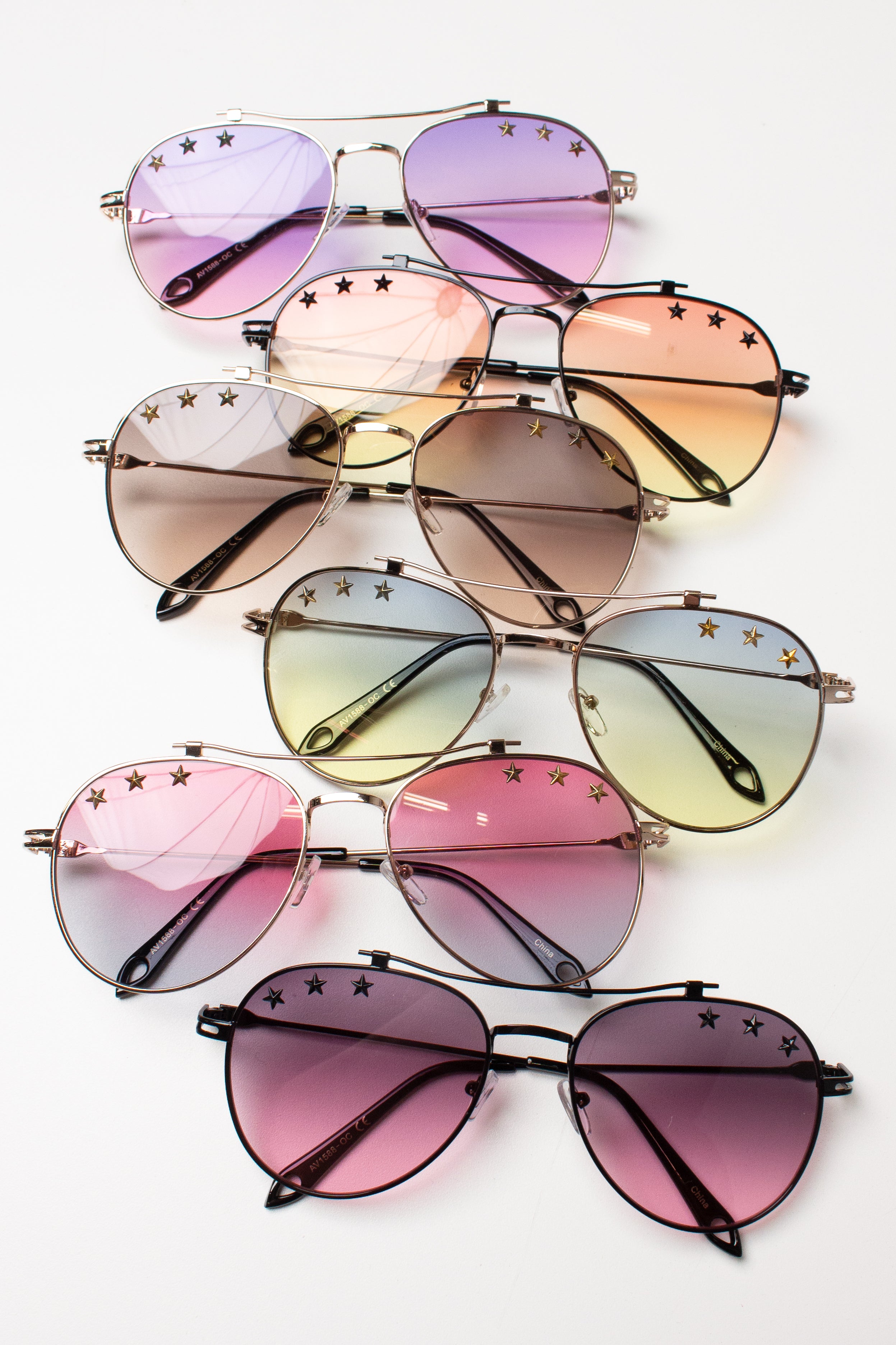 Star Aviators Ocean Lens Sunglasses