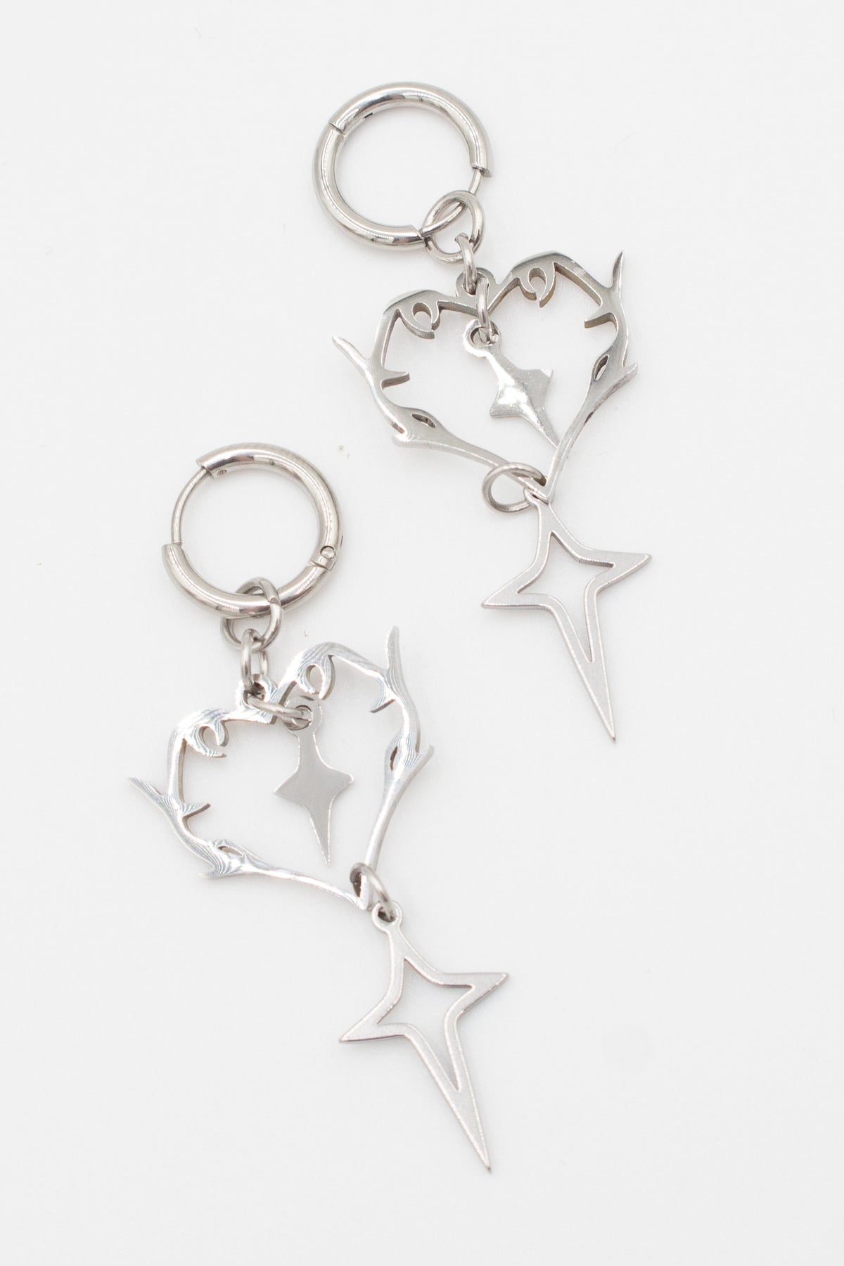 Barbed Heart Dangle Earrings