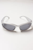 Y2K Metallic Wraparound Sunglasses