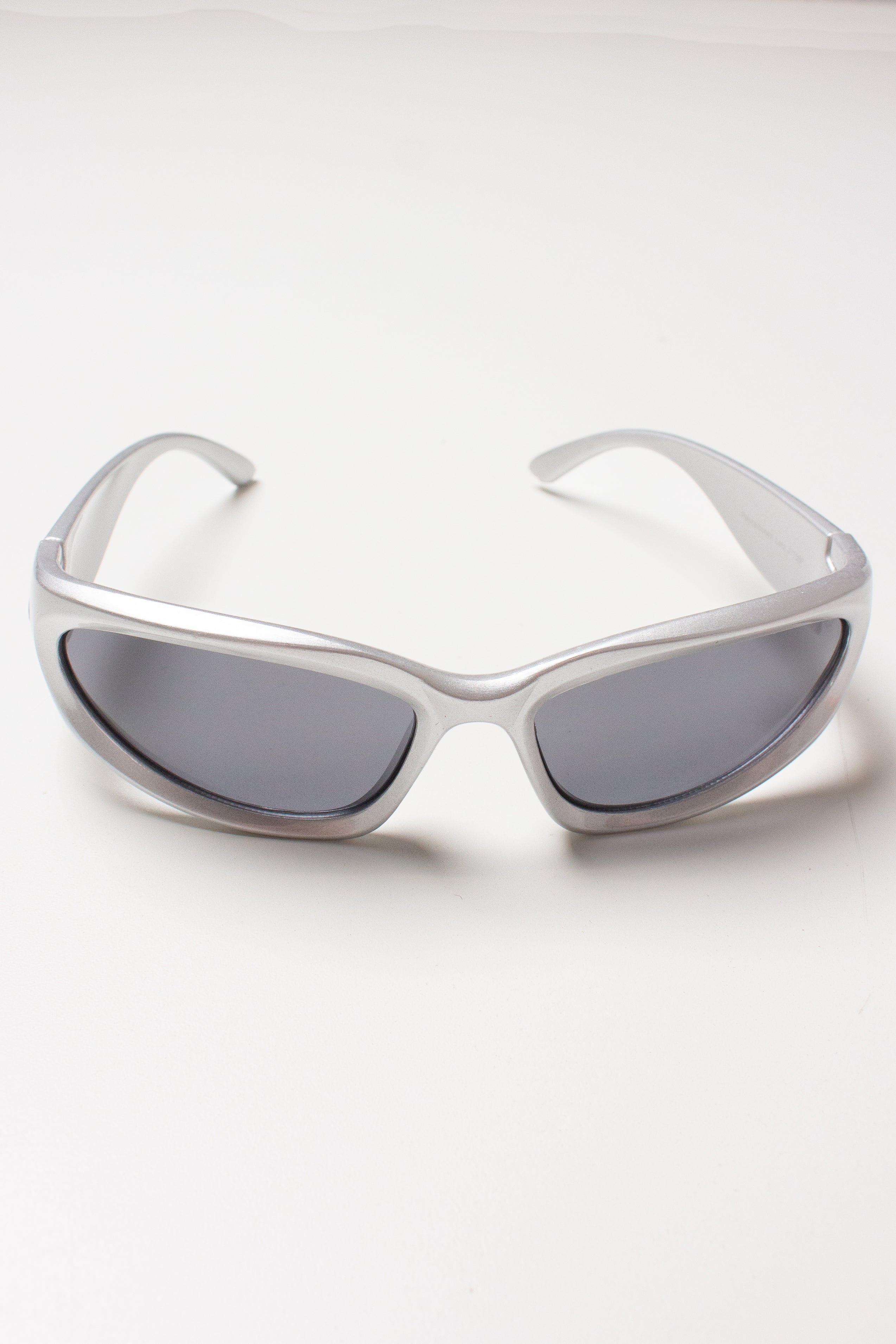 Y2K Metallic Wraparound Sunglasses