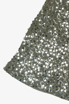 Sequin Halter Cowl Neck
