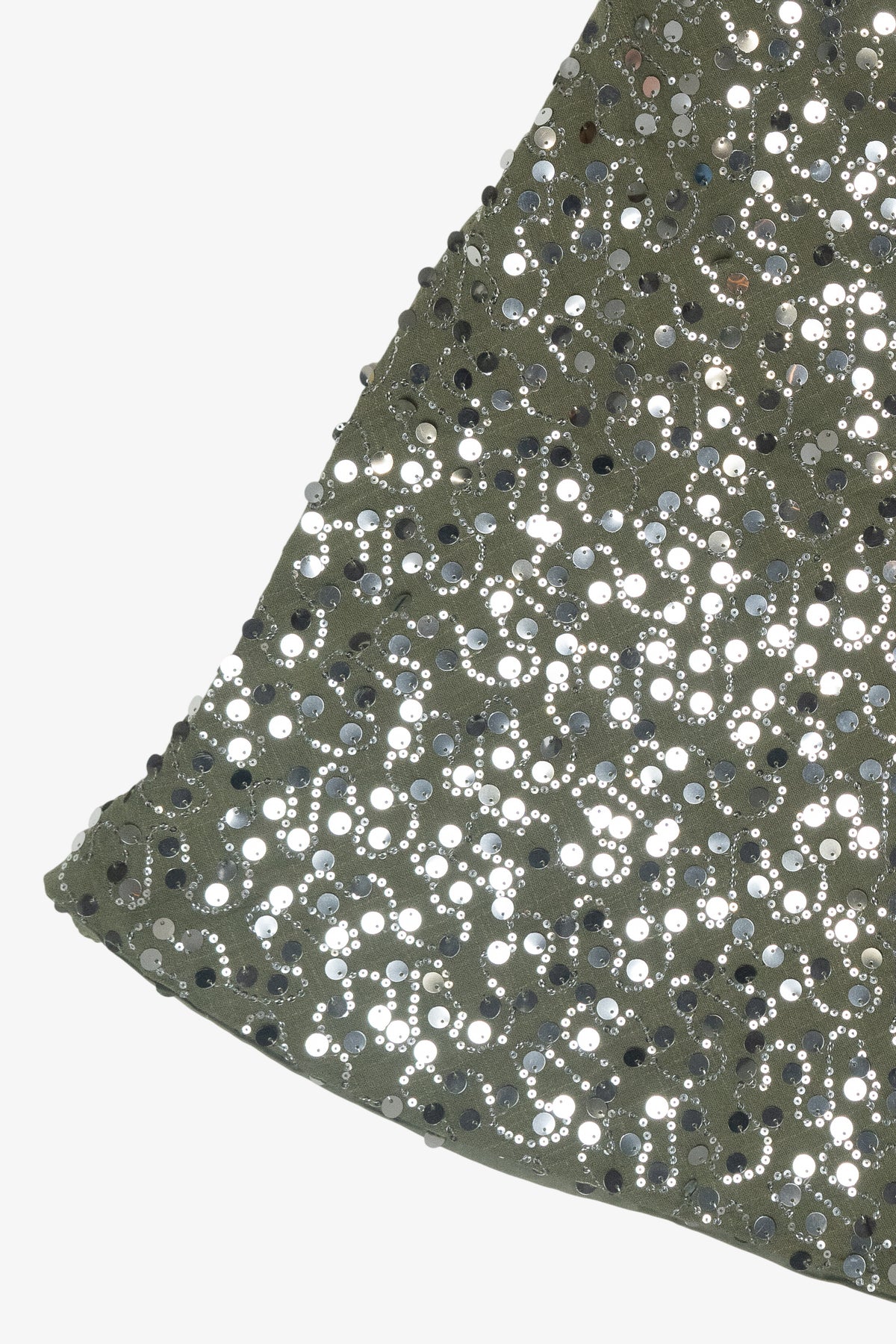 Sequin Halter Cowl Neck