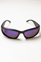 Y2K Metallic Wraparound Sunglasses