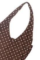 Brown Dot Halter Dress With Shorts