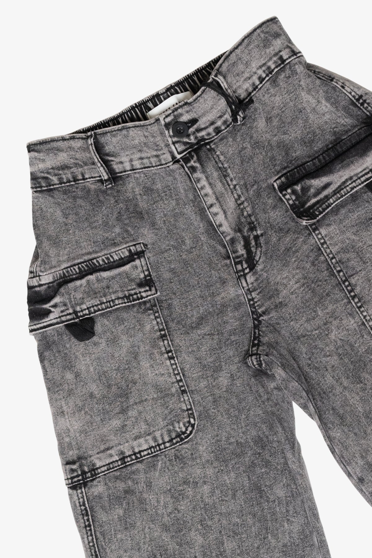 Wide Acid Double Cargo Jeans