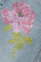 Rhinestone Floral 90's Style Jeans 