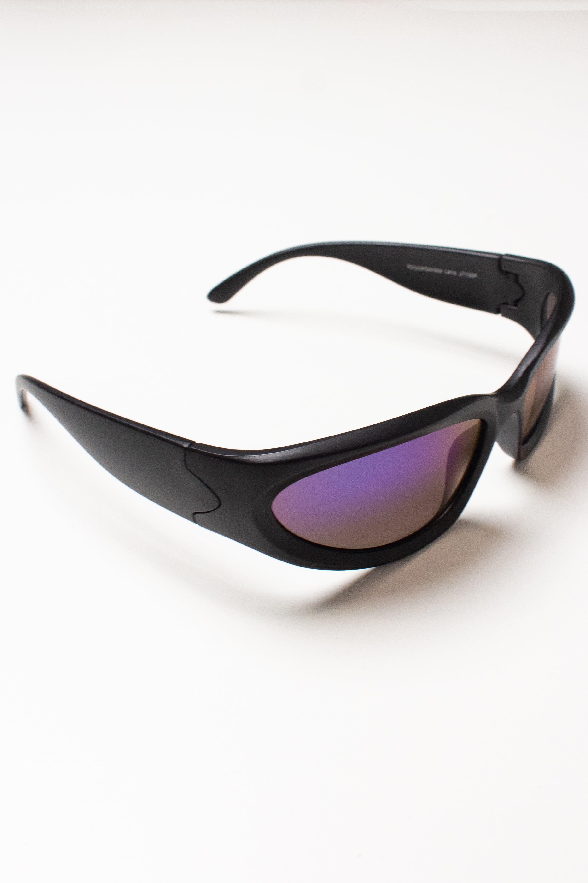 Y2K Metallic Wraparound Sunglasses