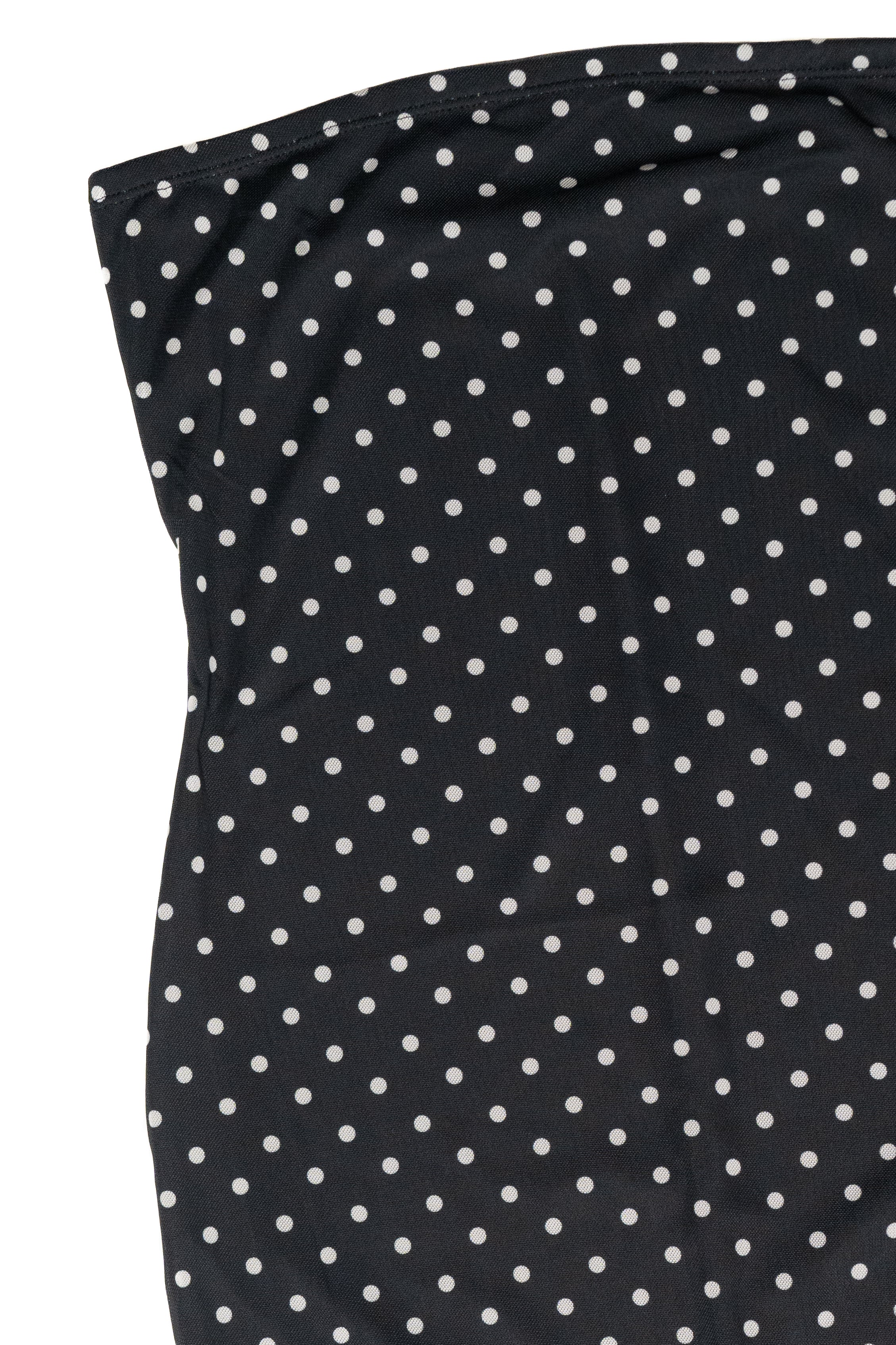 Polka Dot Mesh Tube Dress
