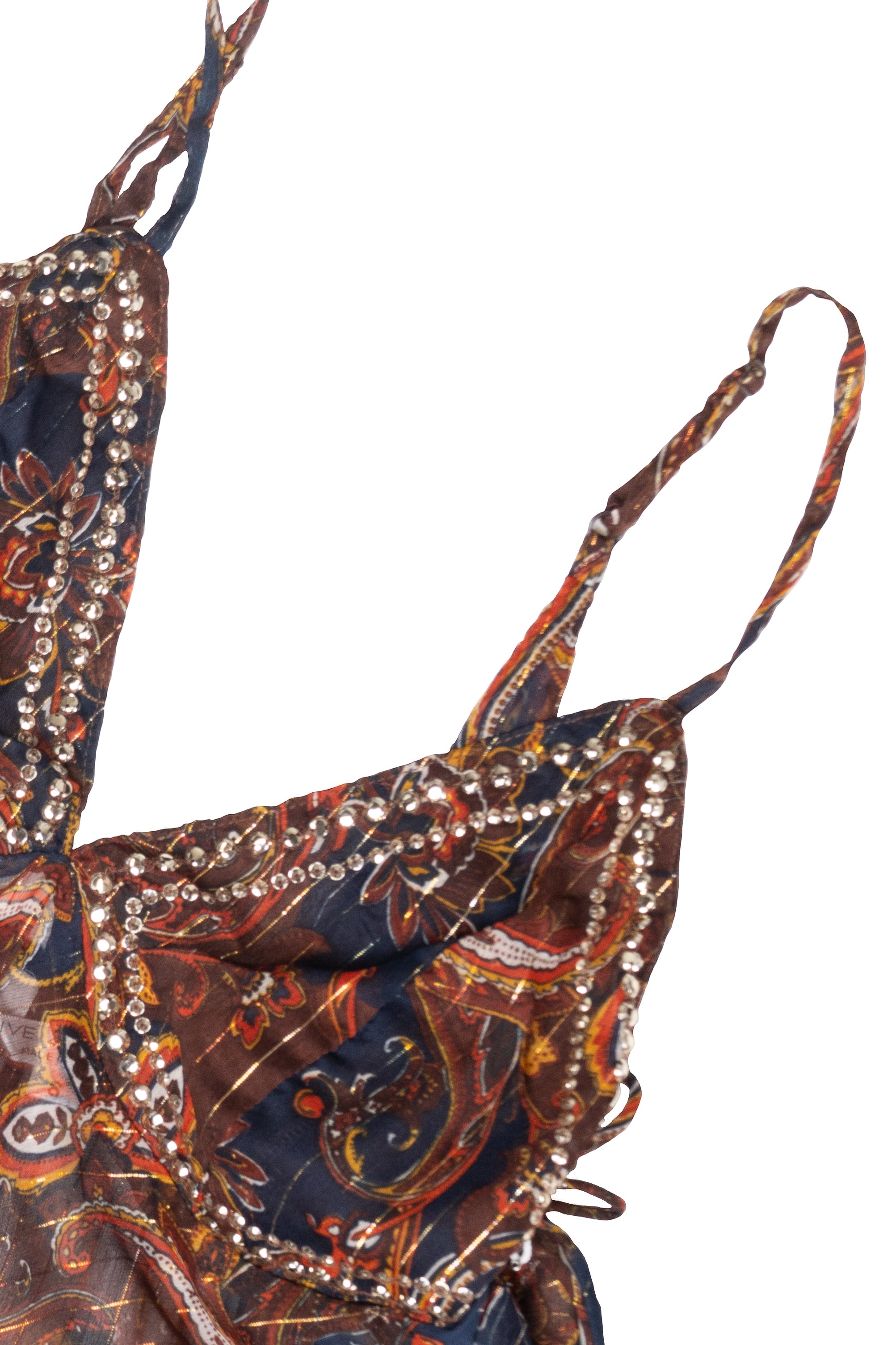 Paisly Beaded Lurex Cami