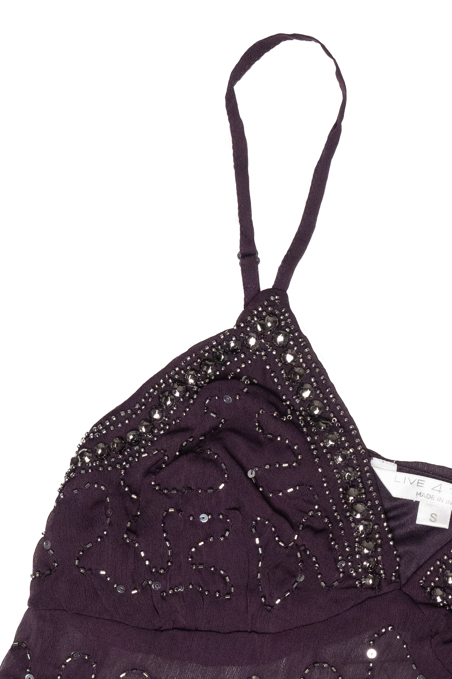 Beaded Chiffon Babydoll Top
