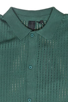 Retro Knit Button-Up