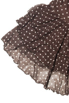 Brown Dot Halter Dress With Shorts