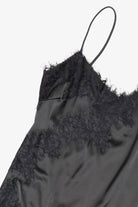 Asymmetrical Satin Lace Trim Cami 