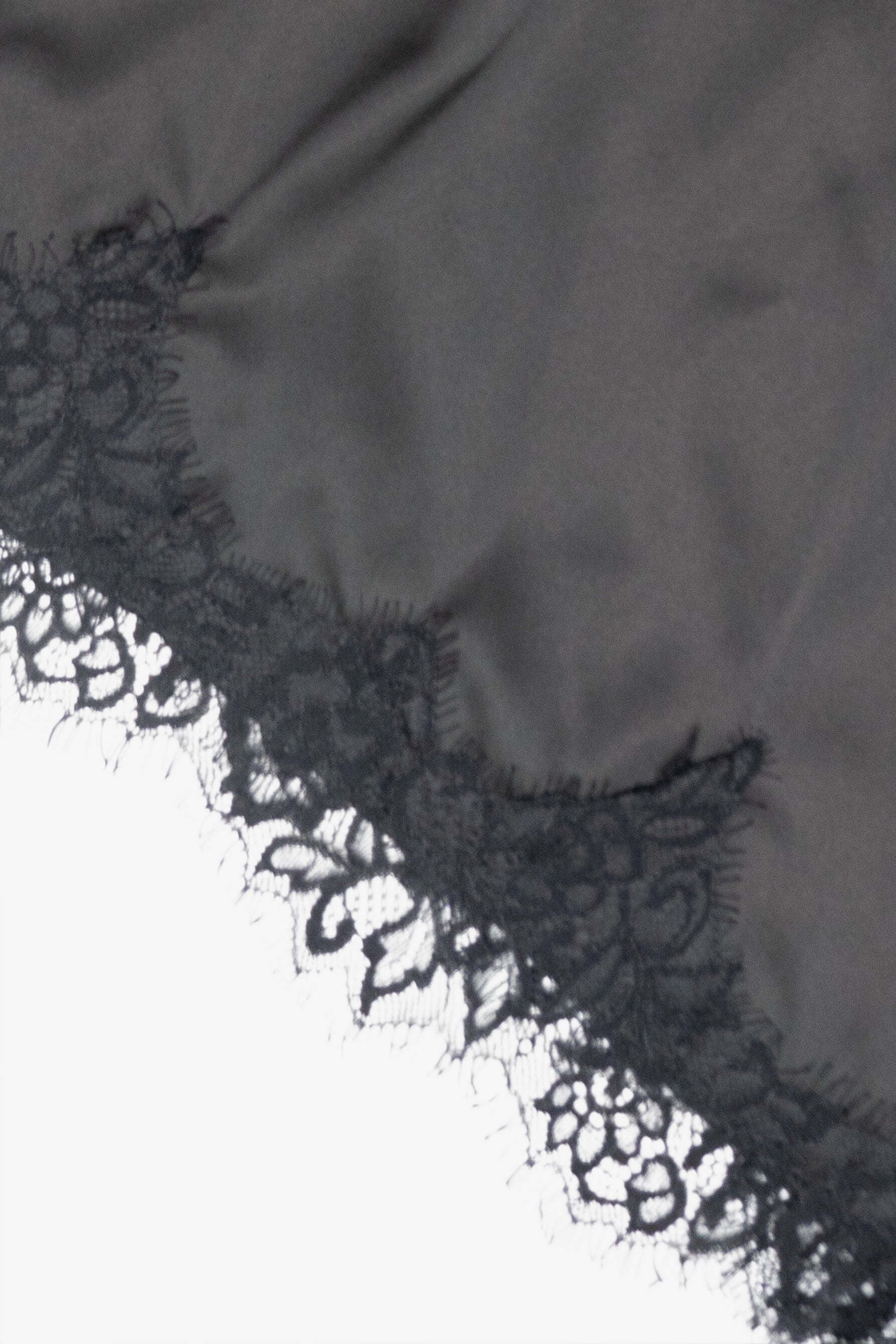 Asymmetrical Satin Lace Trim Cami 