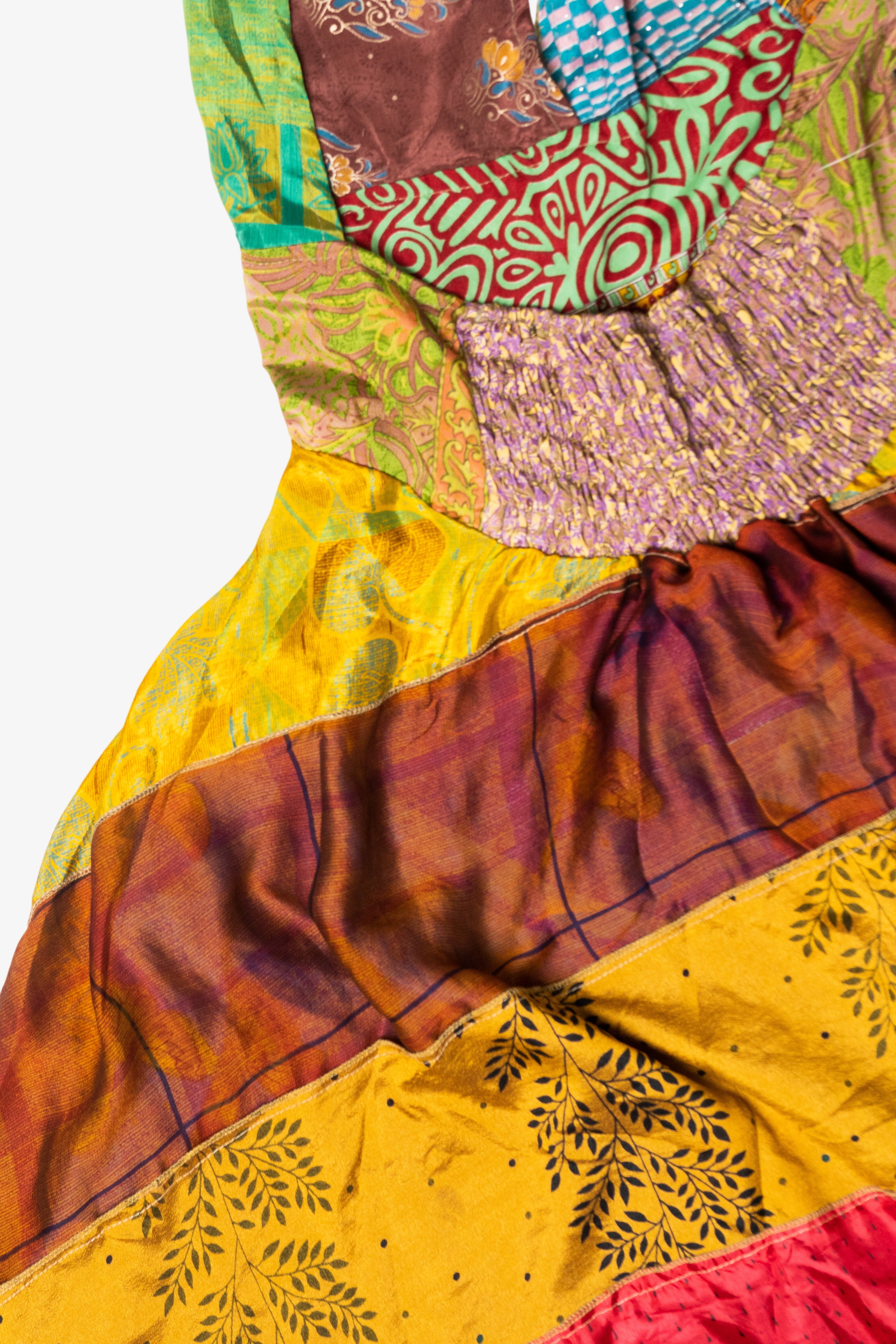 Mixed Scarf Print Maxi Dress