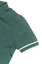 Retro Knit Button-Up