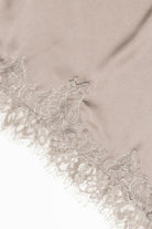 Asymmetrical Satin Lace Trim Cami 