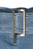 Mini Denim Shorts With Belt