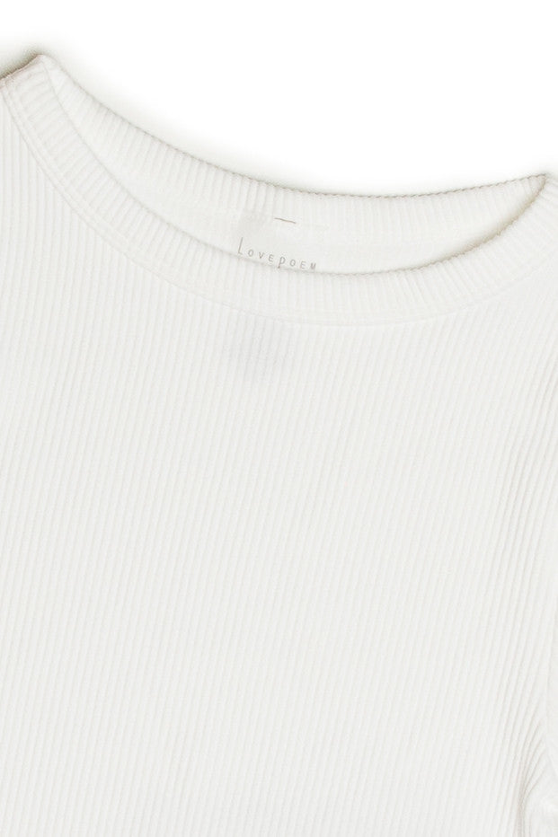 White Seamless Crop Shirt