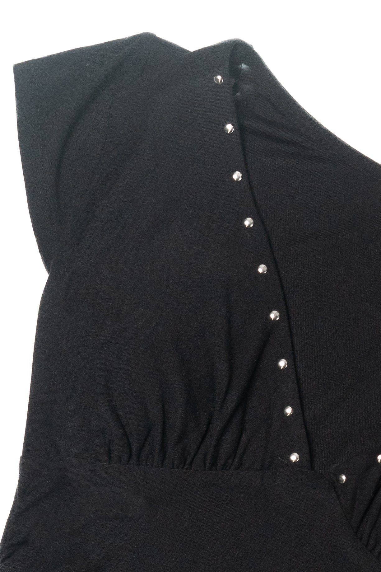 Studded Ruched V Neck Mini Dress