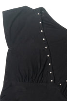 Studded Ruched V Neck Mini Dress