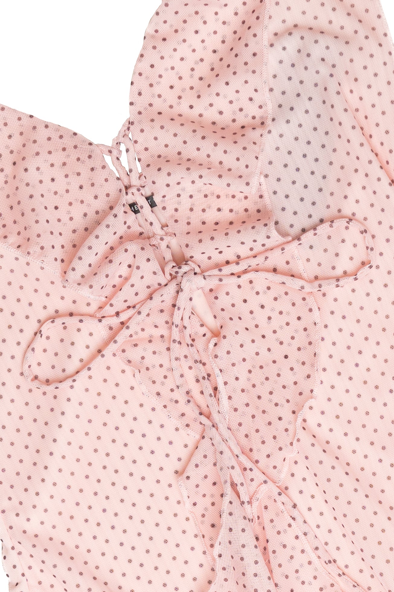 Ruffled Lace Up Front Dress