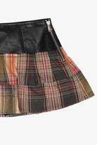 Mixed Plaid Mini Skort