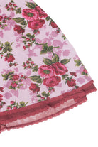 Lace Trim Floral Dress 