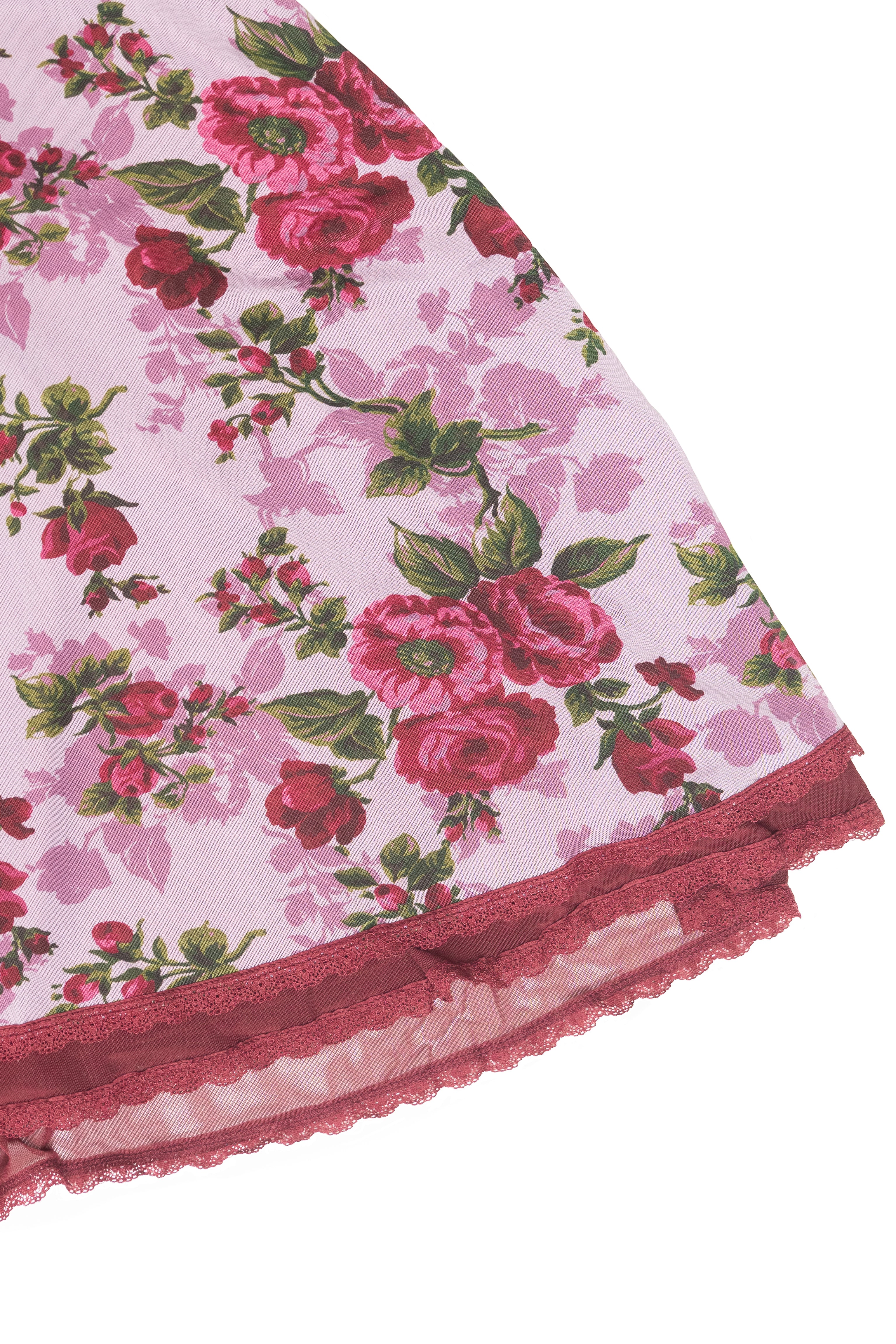 Lace Trim Floral Dress 