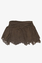 Asymmetrical Hem Lace Mini Skort