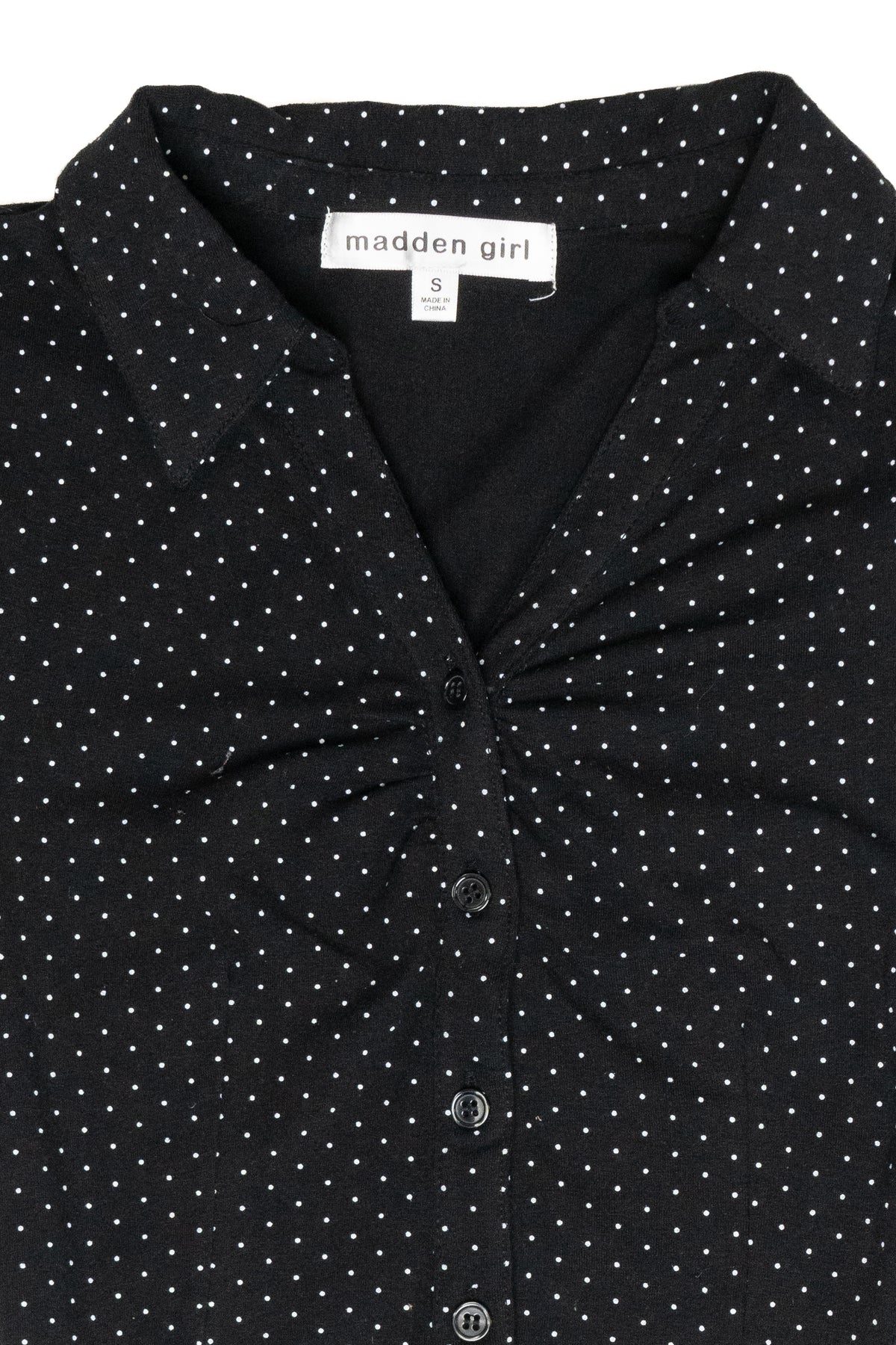 Pin Dot Cap Sleeve Shirt 